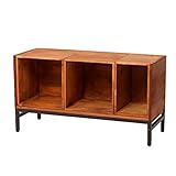 SINAPP サイドテーブル ローボード オープンラック 収納 ボックス付き SIK2234 ブラウン