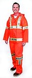 MCR Safety 2013CL3XL Luminator Class 3 PVC/Polyester 3-Peice Suit with Detachable Hood and 3M Reflec