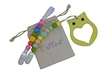 TosiTosi BPA-Free Food-Grade Silicone Baby Teether and 2 Pacifier Clips Set with Storage Bag [並行輸入品]