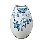 九谷焼　K4-1342　8号花瓶　山茶花　　大井孝夫　【サイズ】径17.5　高24
