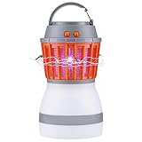 電撃殺虫器 屋外キャンプライト 蚊ランプ 充電式誘虫灯 USB充電式 蚊取り器 uv光源吸引式捕虫器 多機能 蚊 害虫 誘蛾 ハエ 取り 輻射線なし 3つ調光モード 薬剤不要 無害 静か IP67全身
