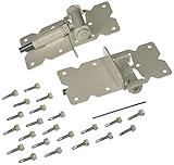 自動閉鎖式ゲート用蝶番 2個パック (白色仕上げ) | ビニルフェンスゲート用蝶番のベストセット | ゲートを引きずらないように調節可能 | 頑丈な白いビニルフェンスゲート用蝶番 | 創業から20周年