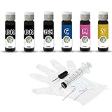 詰め替えインク BC-310/311 BC-340/341 BC-345/346 BC-360/361 (3BK/C/M/Y) 4色セット+2黒(6本) 各30ml 器具付