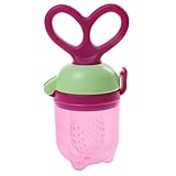 Prettyia 安全シリコン　プラスチック　赤ちゃん　摂食　離乳用ボトル　おしゃぶり　歯がため　哺乳びん　3色3サイズ選べ - ローズレッド, S