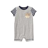 ジンボリー GYMBOREE/ ヒッポワンピース ヘザーグレー ロンパース半袖 6～12ヶ月【並行輸入】