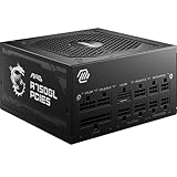 MSI MAG A750GL PCIE5 Netzteil, 750W, 80 Plus Gold vollmodular, ATX 3.0, unterstützt PCIe 5.0 GPU, 120mm FDB Lüfter mit dynamischen Kugellager, Full-Bridge LLC, Schwarze Flachkabel - 7 Jahre Garantie