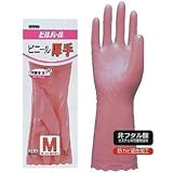 【10双セット販売】オカモト　家庭用手袋　NO.002　ビルパール厚手NP  (Ｍ, ピンク)