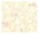 York Wallcoverings LN7573SMP Remington Rose Fresco Scroll 8-Inch X 10-Inch Wallpaper Memo Sample [並行