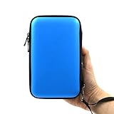 ADVcer 3DSケース EVA防水ハードシールド保護キャリーケース 取り外し可能なハンドリストストラップ付き 任天堂 3DS XL 3DS XL 3DS LL 2DS XL DSi DS Lite (ブルー)