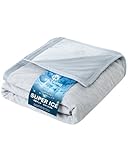 VK Living タオルケット 接触冷感 夏用 シングル リバーシブル 【SUPER ICE】 冷感＆タオル地 140×190cm ひんやり 24時間持続制菌消臭 除湿速乾 軽量 丸洗いOK たおるけっと 冷感ケット クールケット グレー