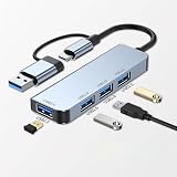 KIMOCA USB Type-c ハブ アダプタ 4-in-2 マルチポートUSB3.0 USB2.0 交換アダプタ MacBook Pro Air/iPad Pro/Samsung/ChromeBook/Surface Go / Pro7 / Matebook/Switch/USB C デバイス対応
