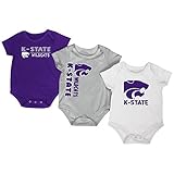 Kansas State Universityクリーパー3パックベビースーツセット