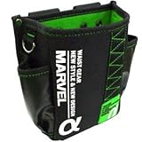 （まとめ）電工ポケット WAIST GEAR 【腰袋スリムタイプ×2セット】 グリーン（緑） マーベル MDP-91AG