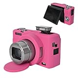 kinokoo for キャノン Canon PowerShot G7 X Mark III カメラケース、G7X マーク3 バッグ G7 X MarkⅢ/g7 x mark iii/g7x mark3/G7X3/g7x3 専用 保護カバー 全面保護 シリコン製 バッテリー交換可能（ローズレッド）