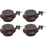 GreenLighting Solar Powered LED Roof Gutter Light (Brown, 4 Pack) [並行輸入品]
