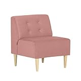 arne ソファ 一人掛け アームレス 日本製 完成品 Lunch 3×3 ソフィア ナチュラル脚 ソフトピンク