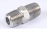 「ノーブランド」3000級３１６ステンレススチール パイプ 6角ニップル フィッティング1/4"Male NPT（60個入）