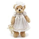 oits かわいいテディベア 赤ちゃん かわいい ソフト ぬいぐるみ ぬいぐるみ 女の子 レディース 16インチ (白い寝間着を着たブラウンベア)