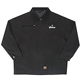 NFL Minnesota Vikings Tradesmanキャンバスキルト裏地付きジャケット、ブラック、スモール