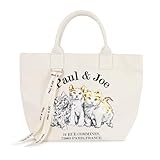 [Paul & Joe] ACCESSOIRES ポール＆ジョーアクセソワ キャットプリントミニトート トートバッグ キャンバストート ミニバッグ スリーキャッツ キャンバス キャンバスバッグ ねこ柄 ヌネット