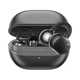 SOUNDPEATS UU イヤーカフ ワイヤレスイヤホン オープンイヤー マルチポイント接続/最大30時間再生/急速充電対応/Bluetooth5.4/専用アプリ/IPX5防水 耳挟み式 イヤホン 耳を塞がない 開放型 イヤホン サウンドピーツ (ブラック)