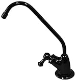 pureteck f-07-blkユーロスタイルNon air-gap RO逆浸透膜の蛇口with四半期Turnノブ、ブラック