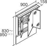 LIXIL(リクシル) INAX アジャストミラー ミラーキャビネット MAJX2-903TZJU