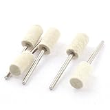 uxcell マウントポイント フェルト 金属 ホワイト シルバートーン 2.3mmシャンク5個入り