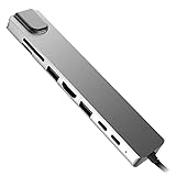 MAKOTOYA 8in1 USBハブ ドッキングステーション 8ポート typec lan sdカード HDMI usb 2.0 3.0 タイプC LANポート Switch対応 A1140C