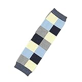 (靴下屋)kutsushitaya ベビー カラフルブロックレッグウォーマー インディゴブルー