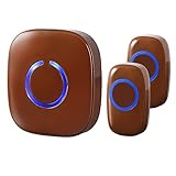 SadoTechモデルCX Wireless Doorbell with 1プラグイン受信機と2リモートボタンオペレーティングat over 500-feet範囲with over 50チャイム、電池