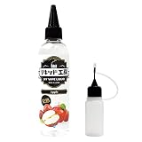 プルプラ 国産 電子タバコリキッド VAPE(ベイプ)リキッド 大容量 120ml 便利な目盛付きボトル ニードルボトル 10ml付き (完熟アップル)