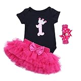 (アイム)iiniim　ベビー　ガールズ　短袖　ロンパース　チュチュ　スカート　ヘッドバンド　可愛い　百日ギフト　撮影道具　着ぐるみ　コスチューム　３点セット ブラック M