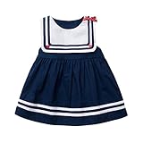 幼児ベビー女の子ドレス子供幼児用セーラードレスキュートサンドレス1 – 7t カラー: ブルー