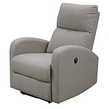 大川家具 関家具 電動リクライニングソファ 1人掛け (幅74cm/素材:ファブリック) ベージュ 235170