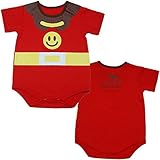 【本体綿100％】2017年 夏物 アンパンマン 天竺 なりきり 半袖ロンパス ロンパースタイル ANPANMAN レッド◇70cm