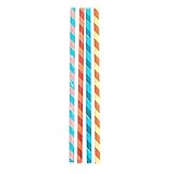 Kikkerland Party Stripes Paper Straws, Set of 144,, Multicolored [並行輸入品]