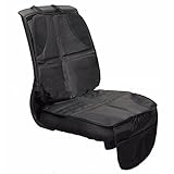 チャイルドシートマット カーシートカバー 車保護シート メッシュポケット付き 滑り止め 防水 カープロテクトマット DEWEL