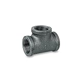 Everflow Supplies bmte0300高圧力ブラック可鍛性T継手withメスねじ付き接続 1 Inch BMTE0100 1