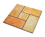 コモライフ (ACBTV) ガーデンマット テラコッタ調マット 218209 北欧 玄関マット 防草 カット可 雑草 6入