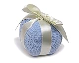 Estella Hand Knit Organic Gift Rattle Baby Toys, Blue by Estella, Designed for Children