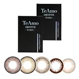 乱視用カラコン 1month ブラウン 茶色 1か月 カラーコンタクト マンスリー ティアモ TeAmo 1MONTH TORIC 14.5mm SanaBrown CYL-1.25 AX180_-8.00