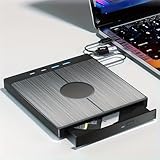 外付けドライブ DVD プレーヤー対応 7-in-1 外付け CD/DVD ドライブ USB 3.0 および Type-C、SD/TF カード リーダー付き - ノートパソコン、PC、MacBook 用高速ディスク バーナー