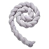 smartcoco Lovely Soft Plushノットボール装飾スロー枕クッション車ホームソファ子供ベッドルーム用、直径7.1インチ Length: 39in / 1m グレー STF-BY05