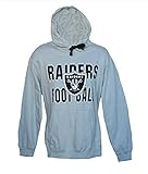Oakland Raidersサッカー大人用XL ( XL )チームShieldロゴフード付きプルオーバースウェットシャツ – シルバー&ブラック