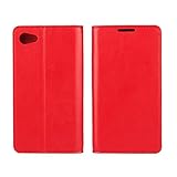 Golikef Sony Xperia Z5 Compact ケース カバー バンパー 手帳型 高級 本革 レザー 色鮮やか レトロ な book case 型 柔らかいシリコンTPUラバーカバー ス