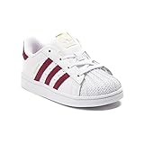 (アディダス) adidas 靴・シューズ キッズスニーカー Toddler adidas Superstar Athletic Shoe White/Maroon ホワイト/マルーン US 10 (