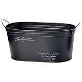 GREENHOUSE ナチュラルブリキポット オーバルS 3197-C-BK ブラック