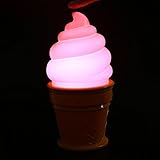 LED NightノベルティライトIceクリームランプLEDランプ夜間for Kids Children円錐型デスクテーブルライトの寝室 ピンク JOYLIVE165180085