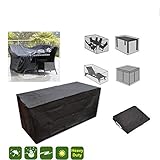 屋外用家具カバー ガーデン家具カバー防水家具カバー屋外パティオ家具カバー長方形の防風と抗UVガーデンテーブルカバー-ブラック (Size : 135x135x75cm)